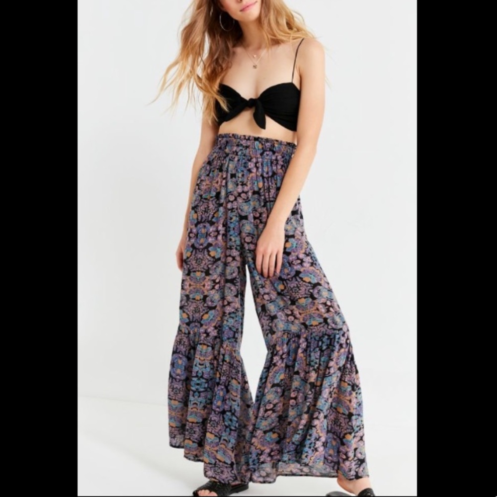 Urban Outfitters bell tower wide leg pant paisley
